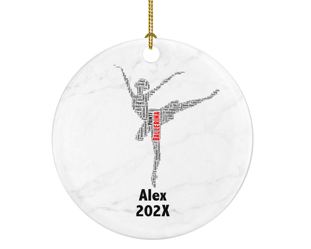 Personalized Ballerina Christmas Ornament – Ballet Dancer Gift – Custom Dance Ornament – Ballet Student Holiday Keepsake