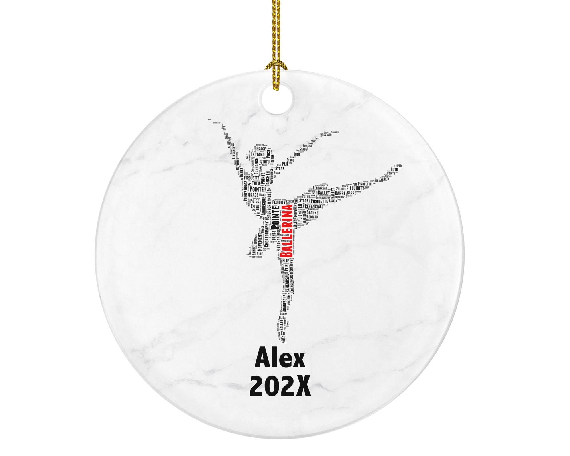 Personalized Ballerina Christmas Ornament – Ballet Dancer Gift – Custom Dance Ornament – Ballet Student Holiday Keepsake