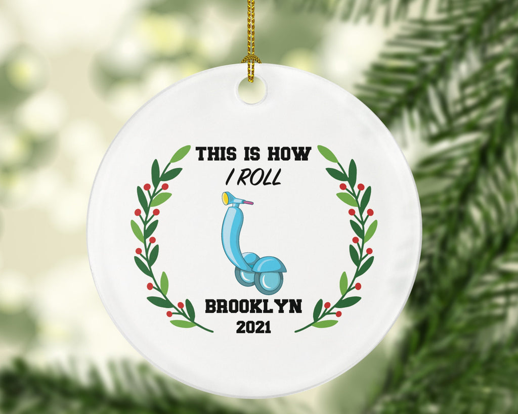 Electric Scooter Christmas Ornament Personalized - Riding Scooter Gift Motorized Scooter - This is how I roll