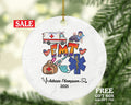 Emergency Medical Technician  EMT Christmas Ornament Personalized - Fist Responder Ambulance Custom Name Year Holiday Gift