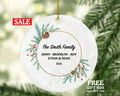 Family of 2 3 4 5 6 Christmas Ornament Personalized - Gift for Family - Custom Name Year Christmas Ornament