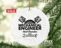 Mechanical Engineer Christmas Ornament Personalized - Engineer Custom Name Year Gift