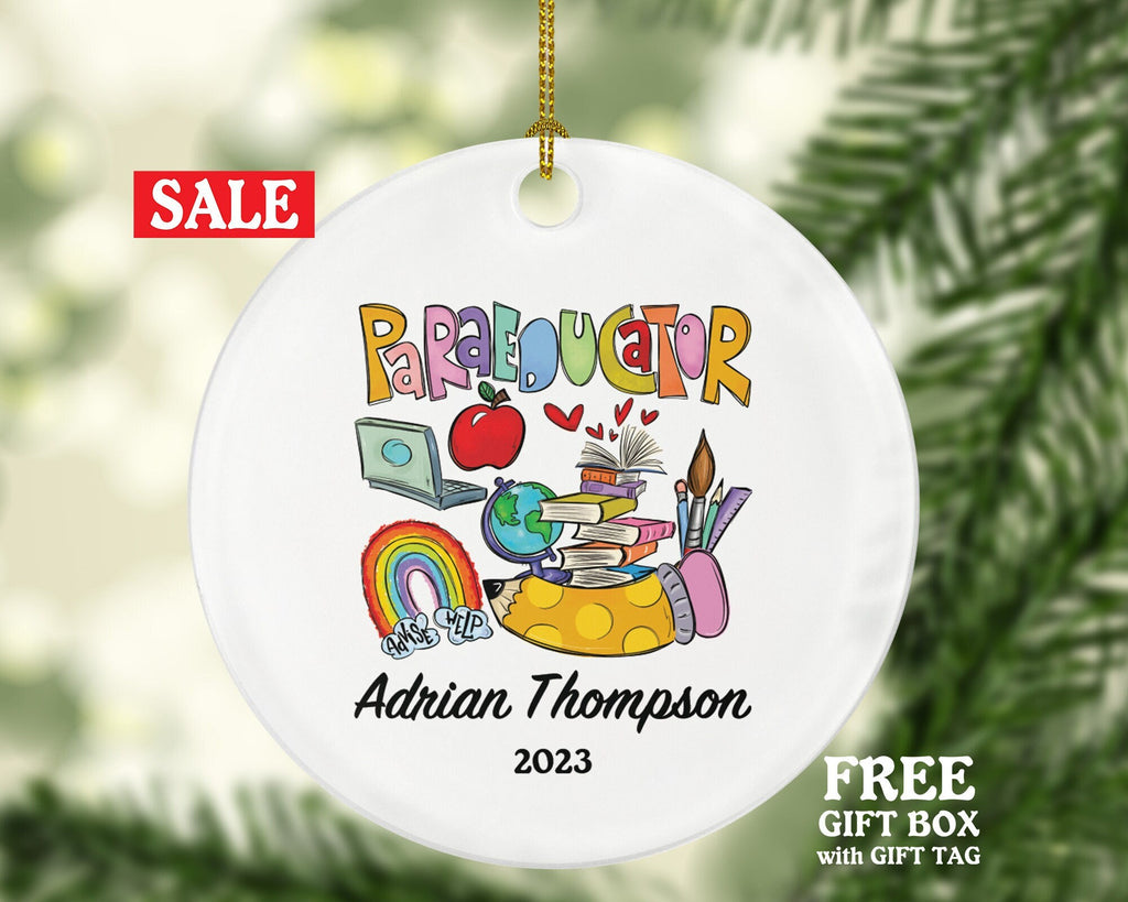 Para Educator Christmas Ornament Personalized - Custom Teacher Education Child