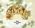 Personalized Flower Shop Ornament – Custom Florist Gift – Floral Business Ornament with Name and Year