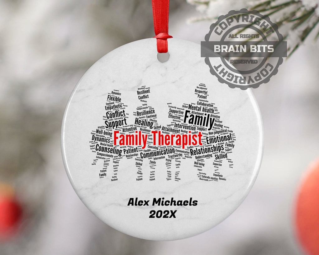 Family Therapist Personalized Christmas Ornament