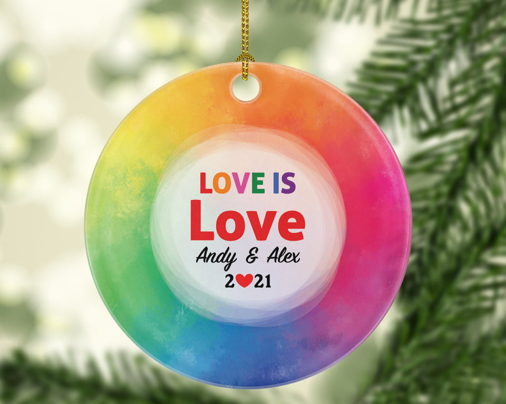 Love Is Love | Gay Pride| Columbus Gay Pride | Ohio Ornament | Christmas Ornament