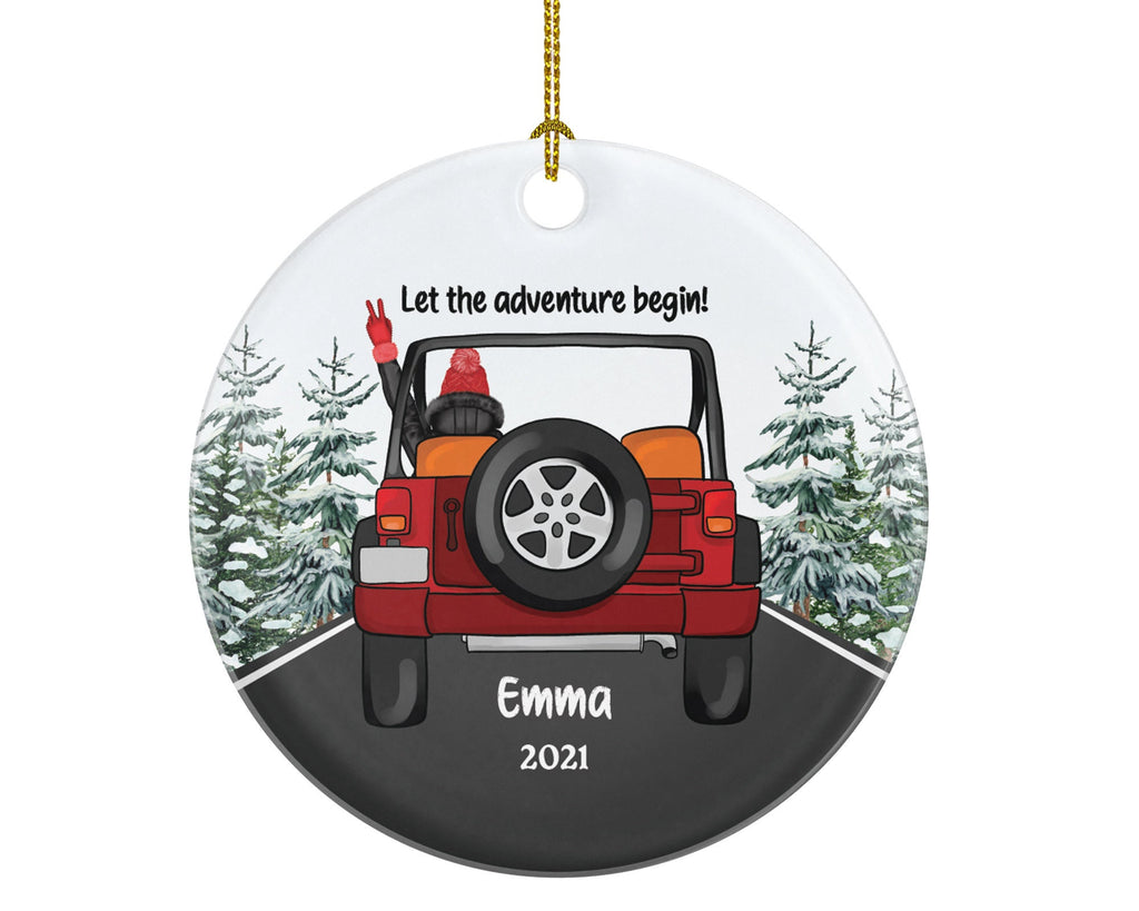 New Driver Christmas Personalized Ornament for Girl Female Car Driving License Owner Driver's License Plate Custom Gift For Teenage