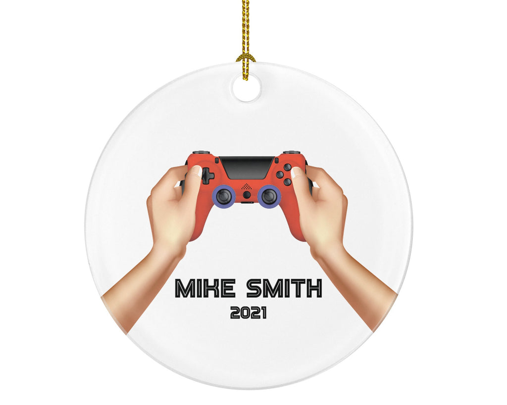 Video Game Lover Player Gamer Christmas Ornament Personalized - Playing Game Controller Addict Hobby