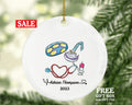 Surgeon Doctor Christmas Ornament Personalized - Surgery Medical Dr Anesthesiologists Gift for MD - Custom Name Year