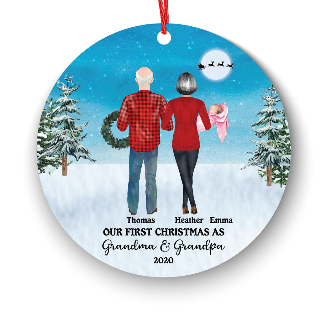 Grandma and Grandpa Ornament: Our First Christmas Together (Personalized)
