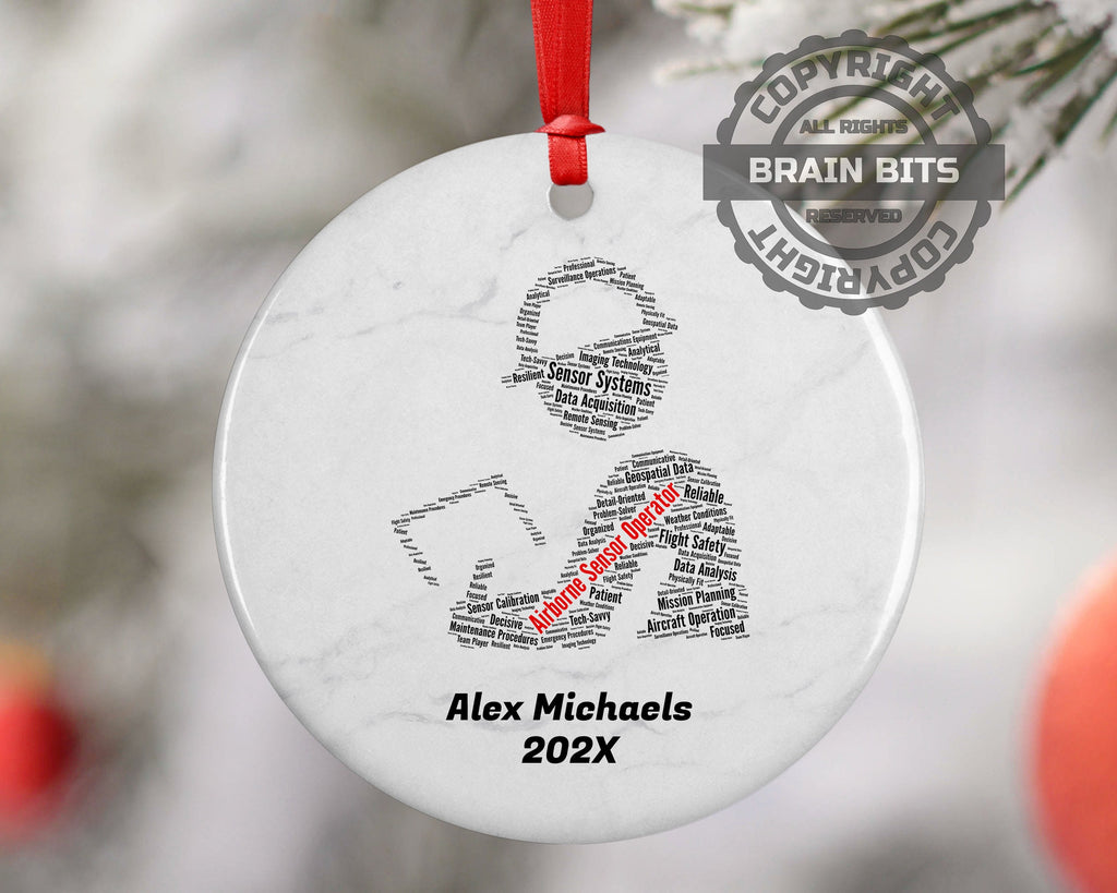 Airborne Sensor Operator Personalized Christmas Ornament
