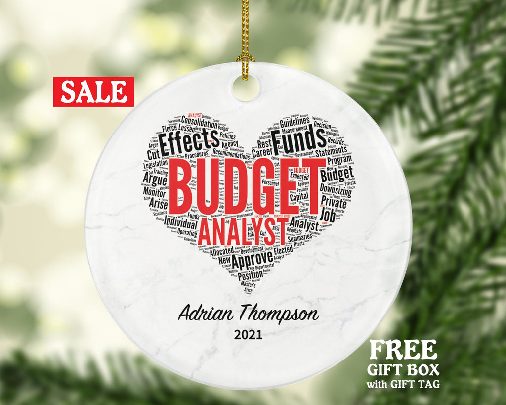 Budget Analyst Christmas Ornament Personalized - Budget Analysis Custom Gift