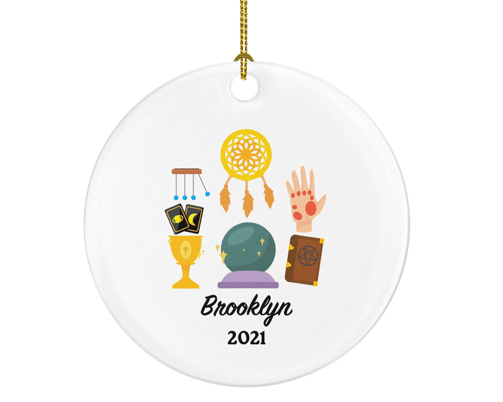 Fortune Teller Medium Christmas Ornament Personalized - Gift for a Medium Astrology Future Estimate Hand Reader Custom Name