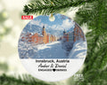 Custom Austria Innsbruck Ornament – Personalized Alpine Scenery, Golden Roof Keepsake, Couple Gift for Wedding or Honeymoon