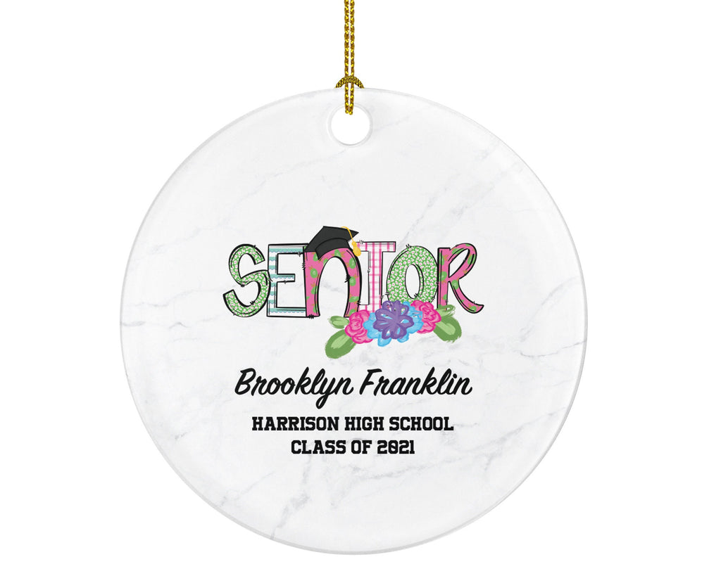 Senior Graduation Christmas Ornament Personalized - Class of Gift Graduate Masters Bachelor Doctorate College High School Degree Gift