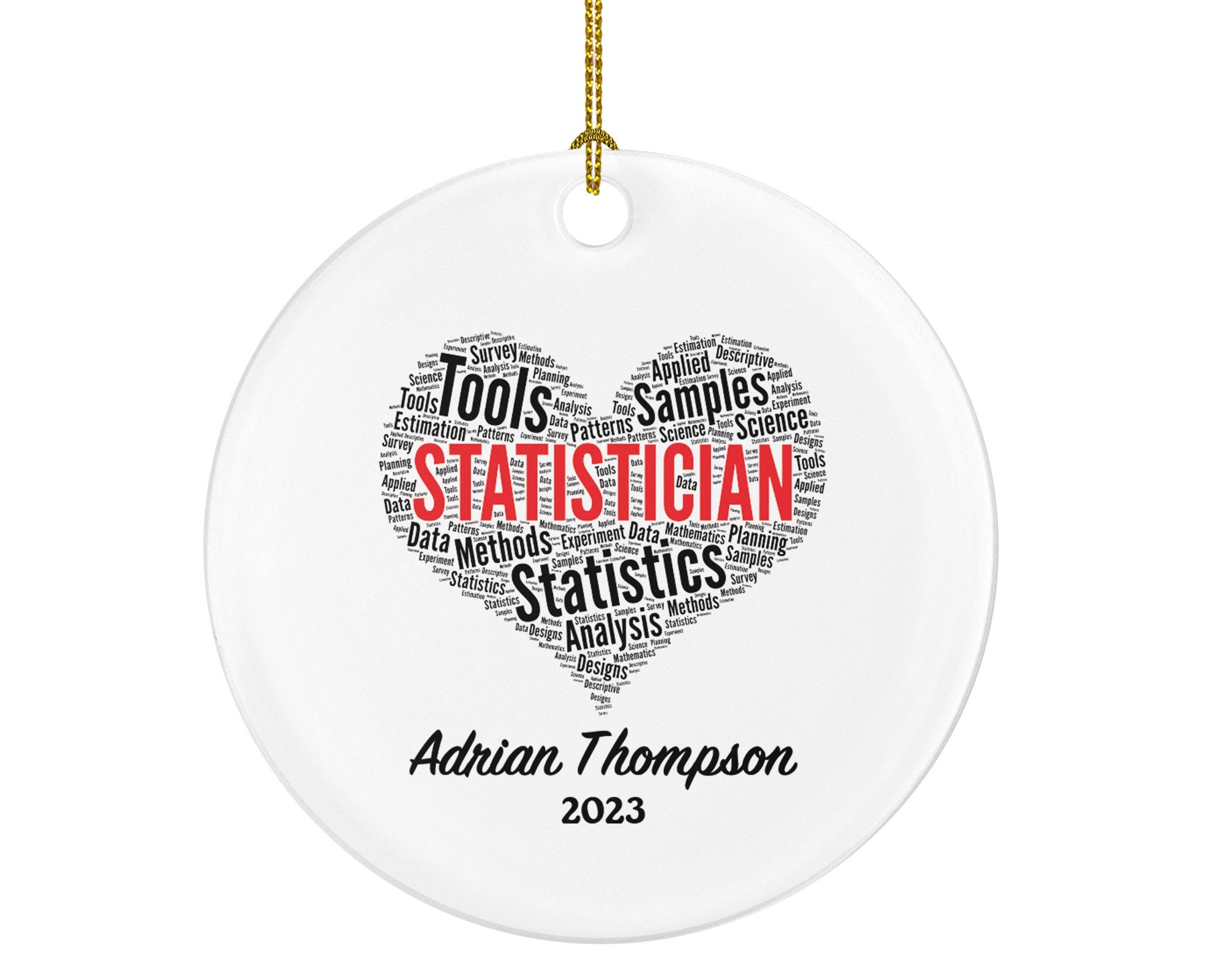 Statistician Christmas Ornament Personalized - Business Analysis
