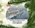 Custom Austria Seekirchen am Wallersee Ornament – Personalized Wallersee Lake, Church Keepsake, Couple Gift for Wedding or Honeymoon