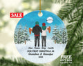 First Christmas as Grandma and Grandpa of Twins Infants Ornament - As New Grandparents of Newborn Infant Twin Babies Gift