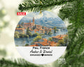 Personalized Pau France Christmas Ornament, Château de Pau, Boulevard des Pyrénées, Mr & Mrs Wedding, Engagement, or Honeymoon Keepsake for Couples