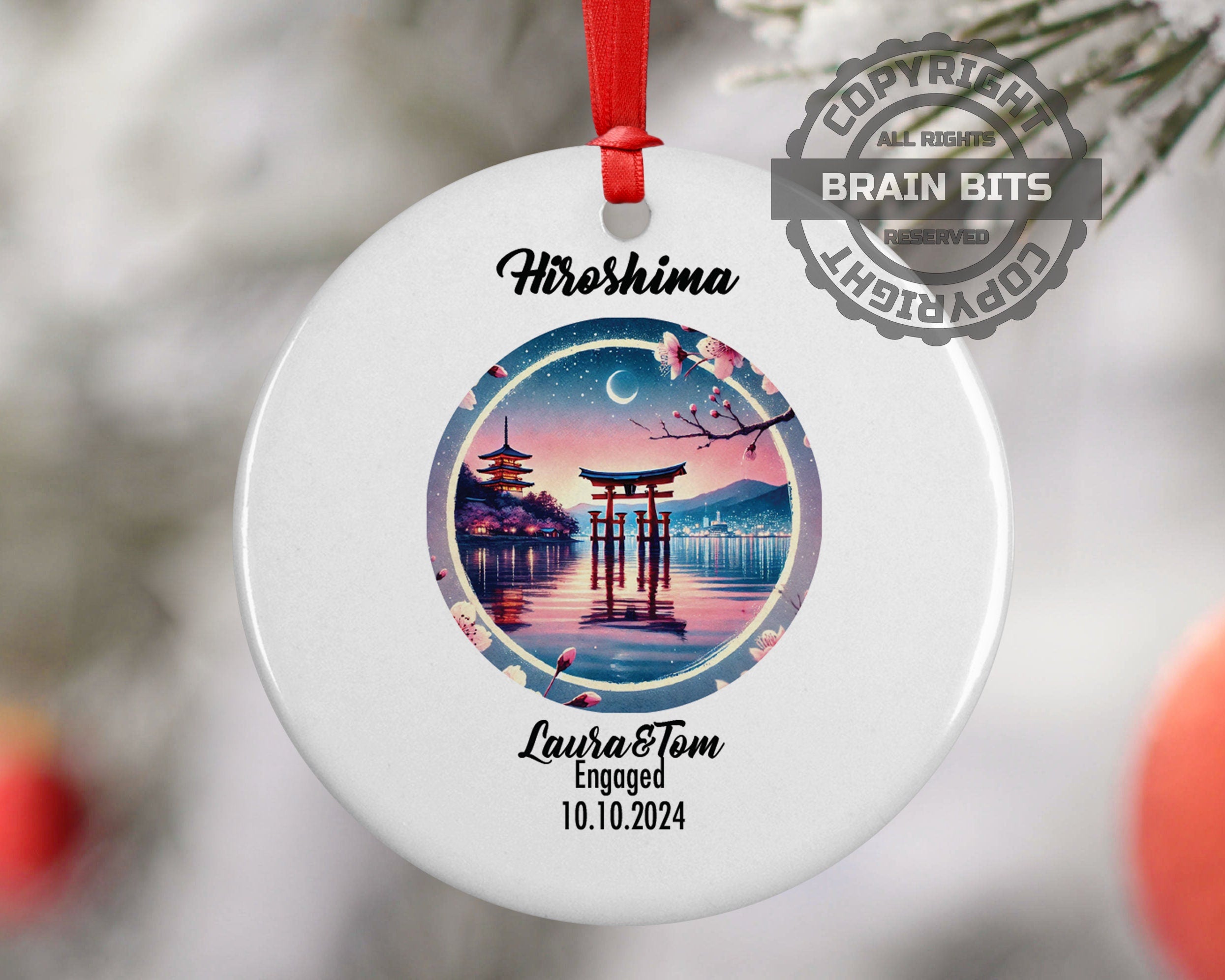 Hiroshima, Engagement, Married, Travel, Gift for Engaged Couple, Engagement Gift, Trip, Vacation Souvenir