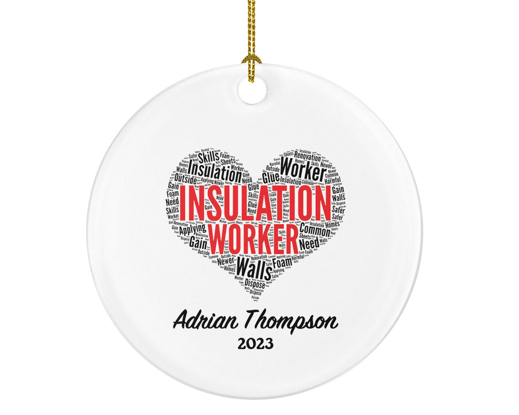 Insulation Worker Personalized Christmas Ornament - Handy Man Custom Gift