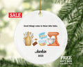 Bakery Personalized Ornament Mixer Egg Baker Pastry Gift for a Chef Custom Name Hand Stand Mixer Cook Cooker Cook Dessert Boss Employee Gift