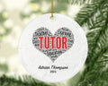 Tutor Christmas Ornament Personalized - Gift for Tutor - Custom Name Date
