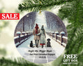 Engaged Couple Bridge Pet Dog Cat Owner Personalized Christmas Ornament First Engagement Announcement Custom Lover Gift Fur Holiday Rescue