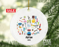 Pet Groomer Christmas Ornament Personalized - Dog Salon, Shop Groomer, Pet Animal Owner Gift - Custom Name Year