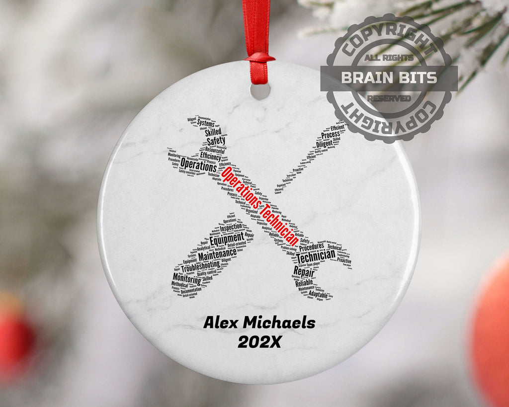Operations Technician Personalized Christmas Ornament