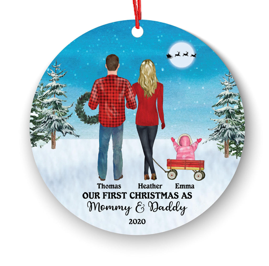 New Parents Ornament - First Christmas with Baby Girl or Boy