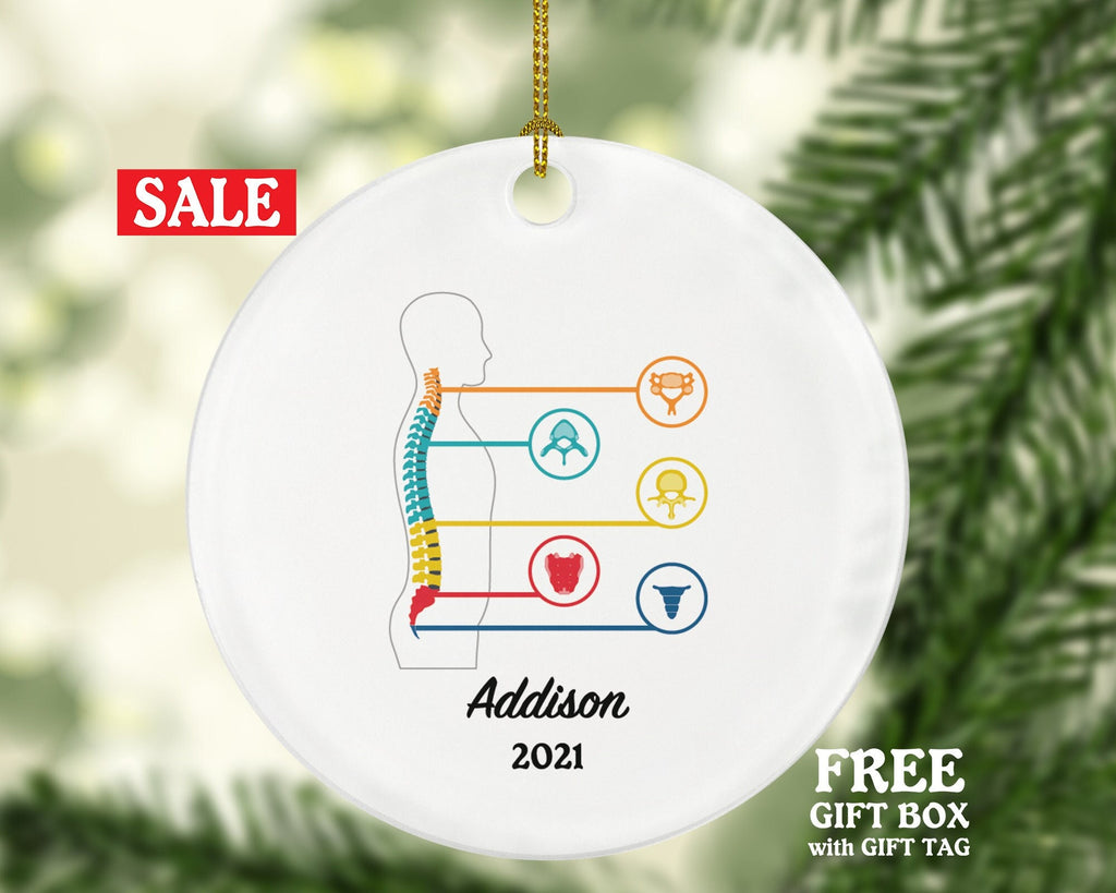 Spine Chiropractor Physical Therapist Christmas Ornament - Physician Medical Orthopedic Spinal image Gift for Orthopedist Physiotherapist