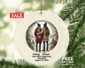Gay Couple Christmas Ornament, Personalized Portrait Love is Love Same Sex Pride, First Christmas Engaged Custom Engagement Announcement