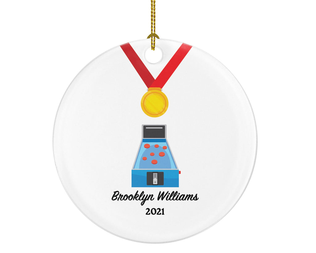Pinball Christmas Ornament Personalized - Pinball Player Gift Pinball Lovers and Game Players