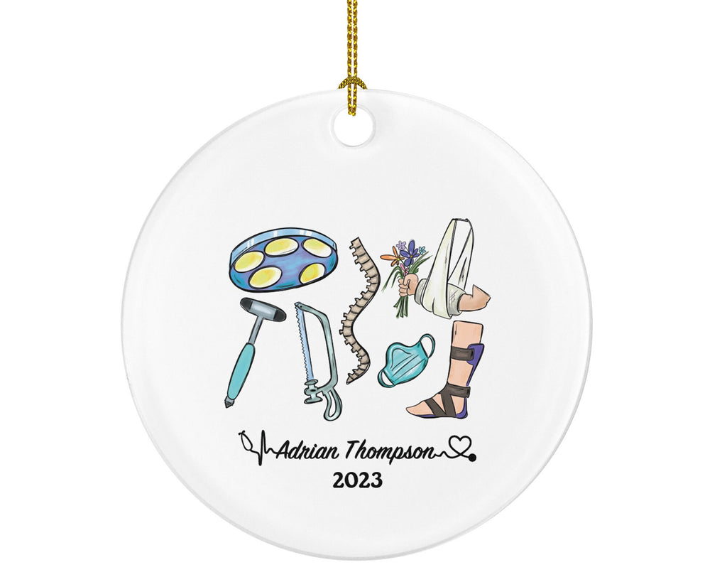 Orthopedic Surgeon Doctor Christmas Ornament Personalized - Orthopedic Surgery - Medical Dr Gift for MD - Custom Name Year