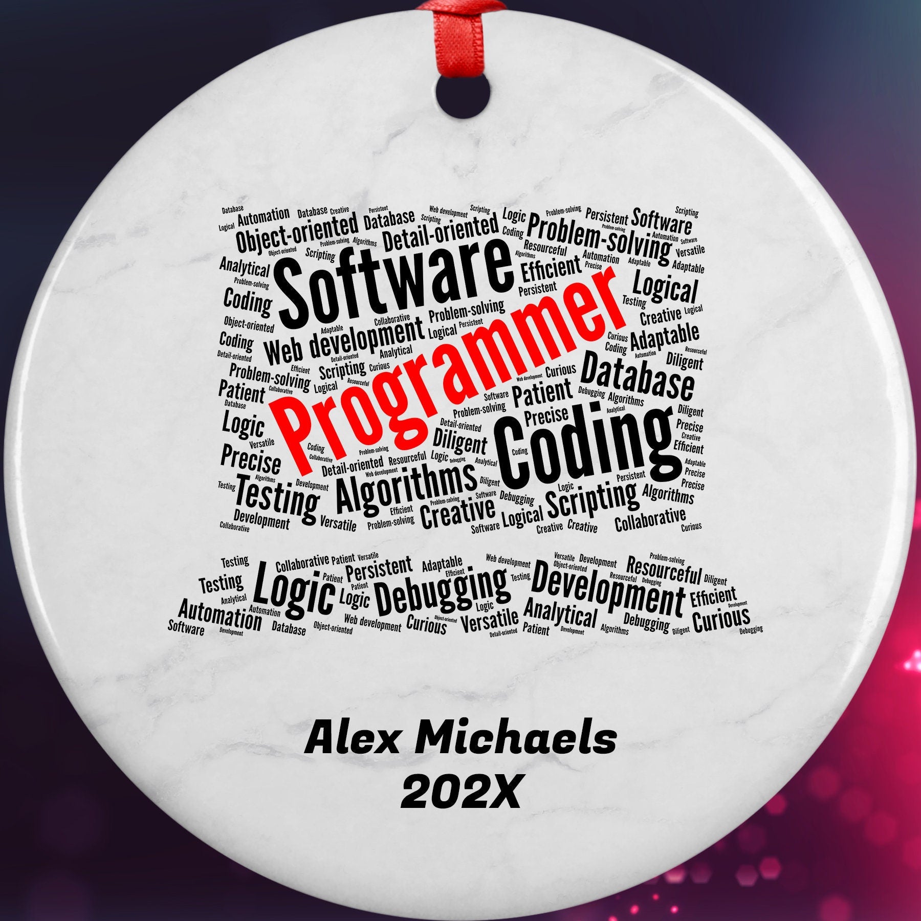 Programmer Personalized Christmas Ornament