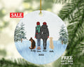 Lesbian Couple with Dog Cat Pet Christmas Ornament Personalized Lover Portrait Gay Present for LGBTQ Love is Same Sex Horse Rabbit Bird