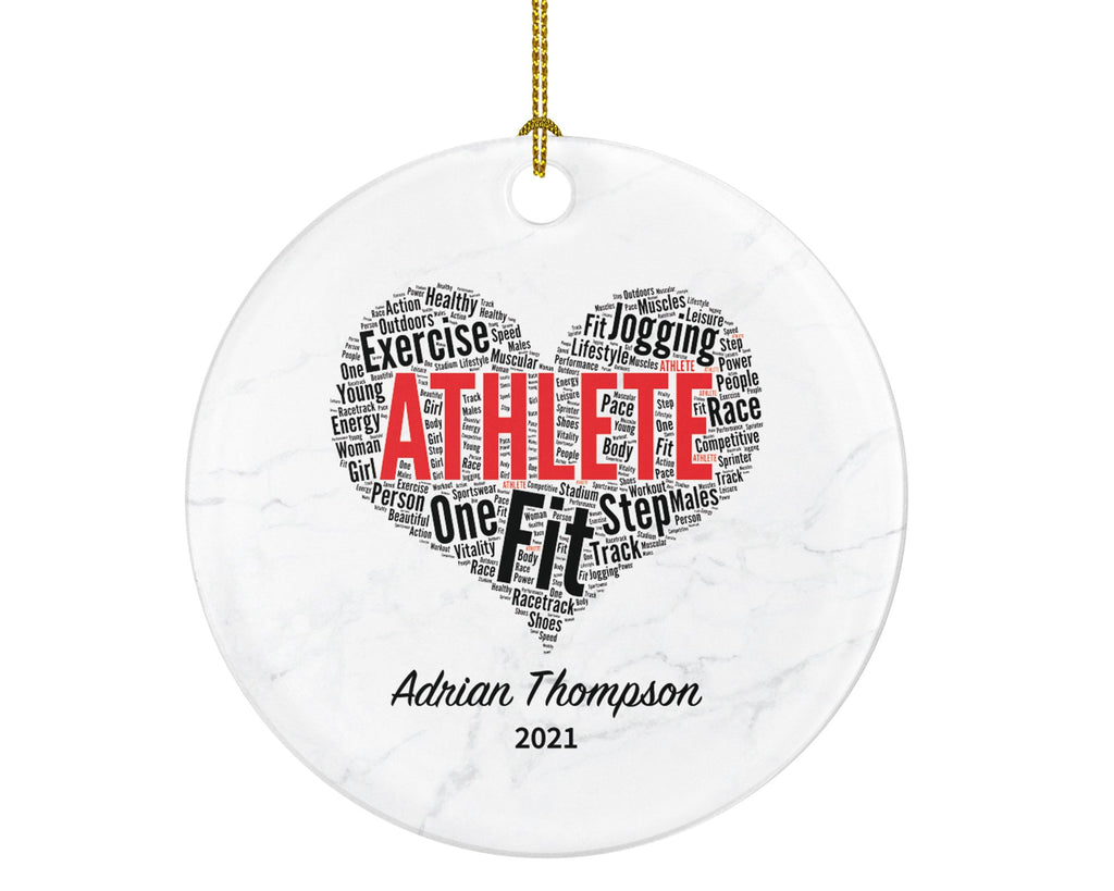 Athlete Christmas Ornament Personalized - Workout Custom Training Gift