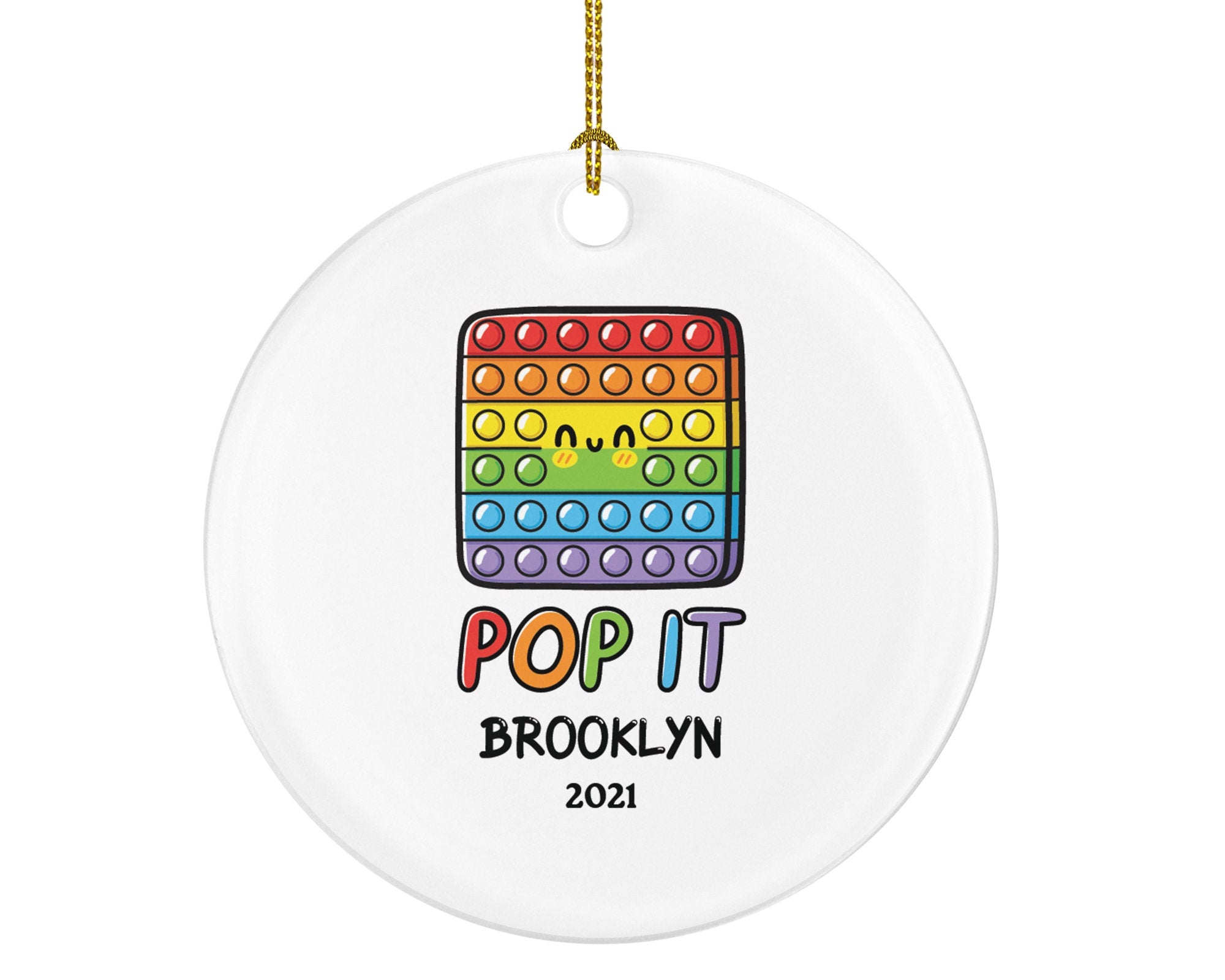 Poppit Toy Ornament, Kids Toy Pop It Fidget Toy Personalized Christmas Gift, Poppit Lover