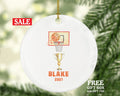 Basketball Team Player Christmas Ornament Personalized - Custom Gift for Basketball Team Player Gamer Sports Hobby Occupation Decorations