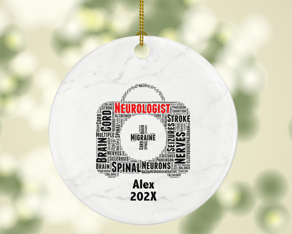 Personalized Neurologist Christmas Ornament – Custom Doctor Gift – Brain Specialist Ornament – Medical Professional Holiday Keepsake