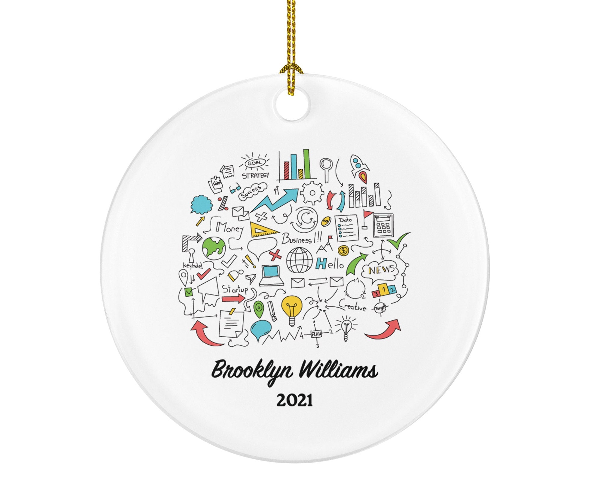 Startup Business Owner, Consultant, Entrepreneur, Manager, Teacher, Finance Specialist Men Women Ornament - Entrepreneurship Gift