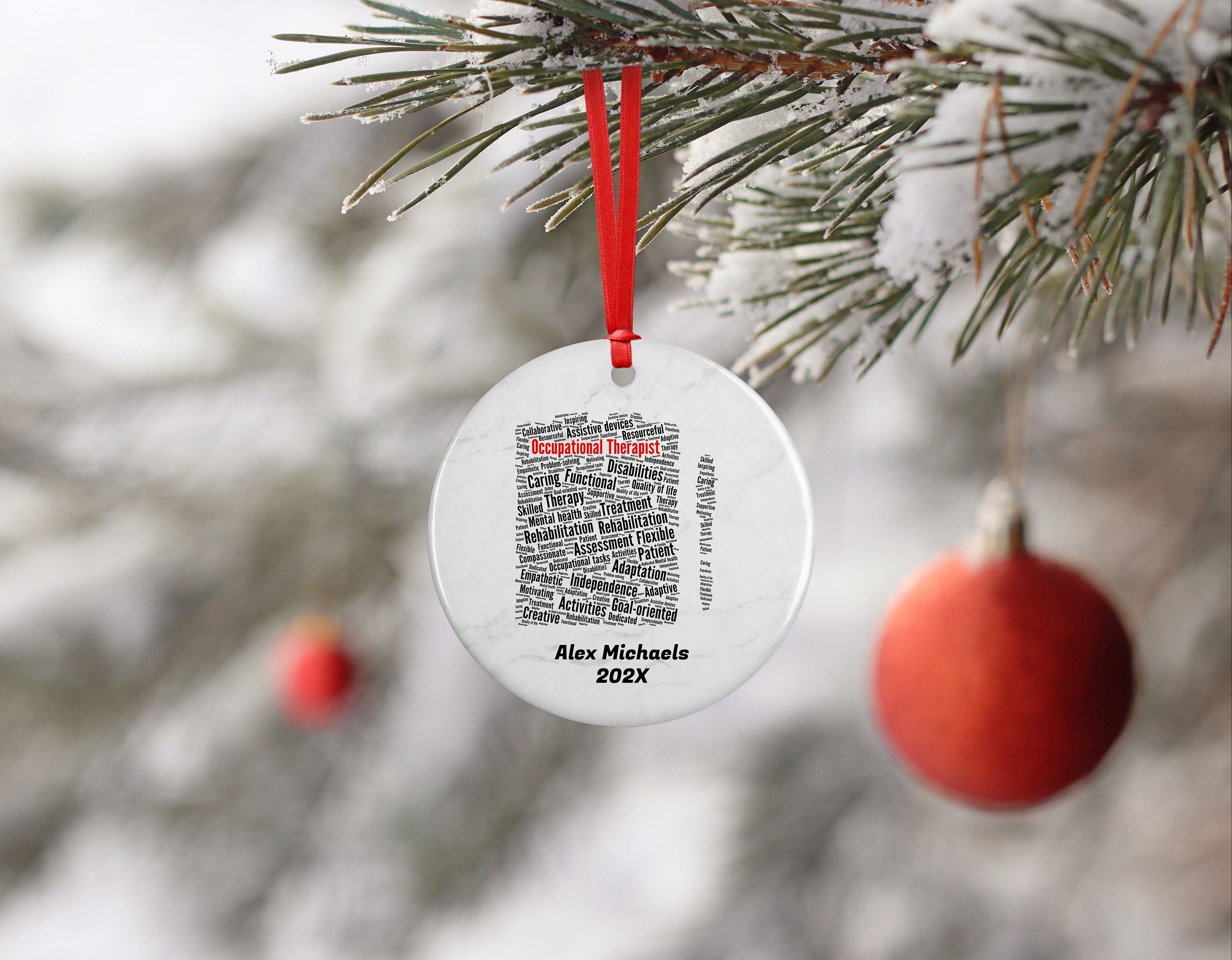 Occupational Therapist Personalized Christmas Ornament