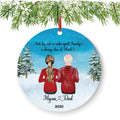 Personalized Dad and Daughter Ornament: Custom Portrait, Christmas Gift