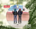 Friendship Ornament: Beer Drinking Buddy (Personalized Ceramic, Gift Box)