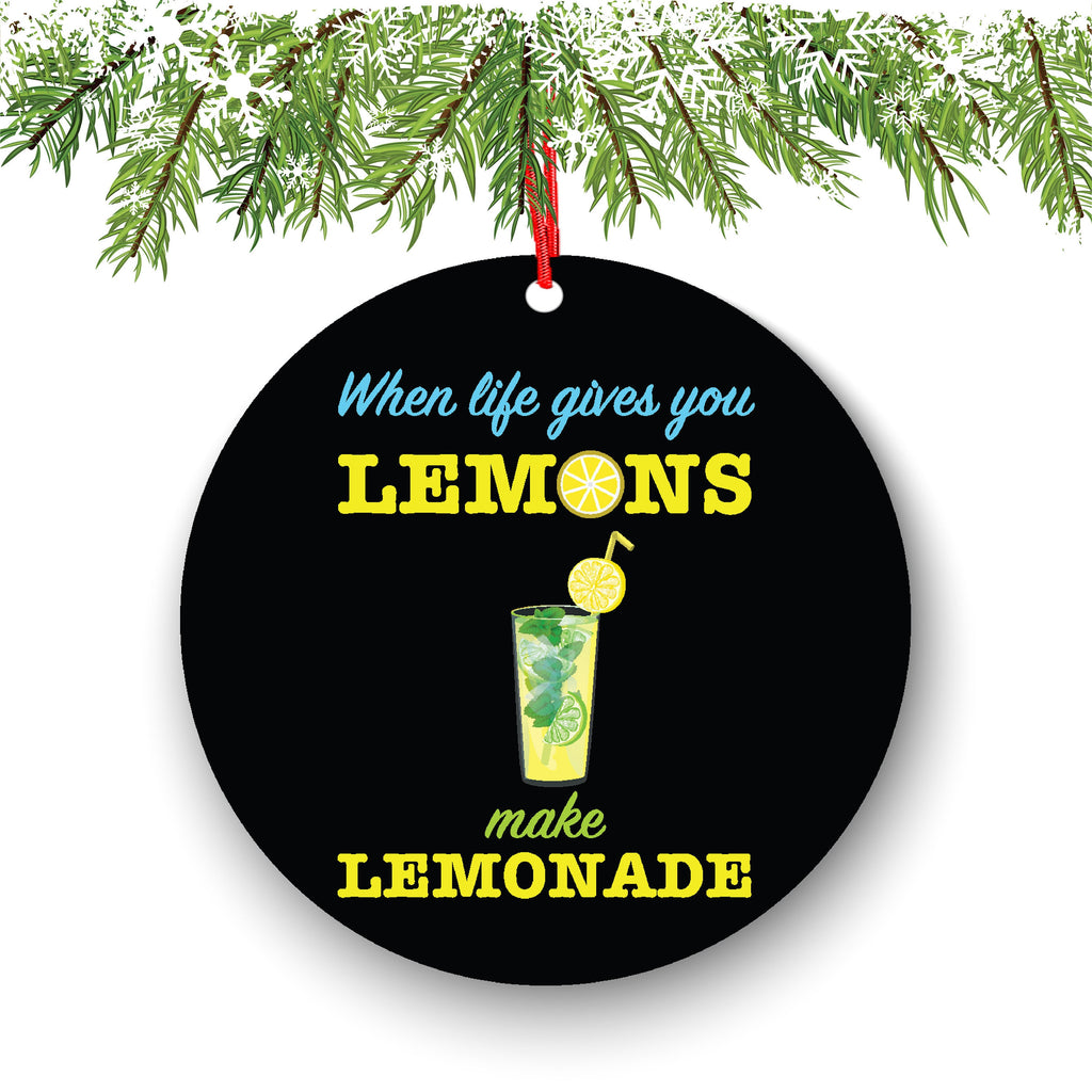 When Life Gives You Lemons Make Lemonade Funny Christmas Ornament - Funny Christmas Ornaments - Unique Ornaments -Free Gift Box