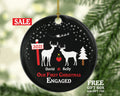 Personalized Engaged Christmas Ornament Engagement Couple Gift Our First Future Husband Wife Newly Just She Said Yes Deer Reindeer Name