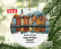 Bergen Christmas Ornament Personalized - Norway Engaged Married Family Together Couple Travel Honeymoon Engagement Marriage