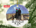 Married Couple with Dog Cat Mr & Mrs Pet Owner Christmas Ornament Personalized Newlywed First Christmas as Mr. and Mrs. Wedding Custom Gift