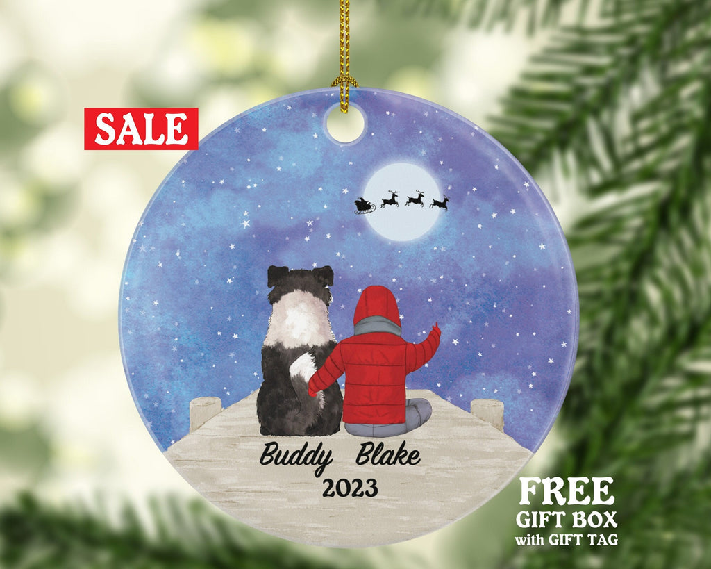 Baby and Pet Christmas Ornament, First Christmas Together, Baby Boy Gift, Dog Lover Gift, Cute Gift, Personalized Ornament